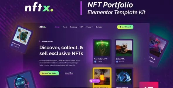 NFTx – NFT Portfolio Elementor Template Kit
